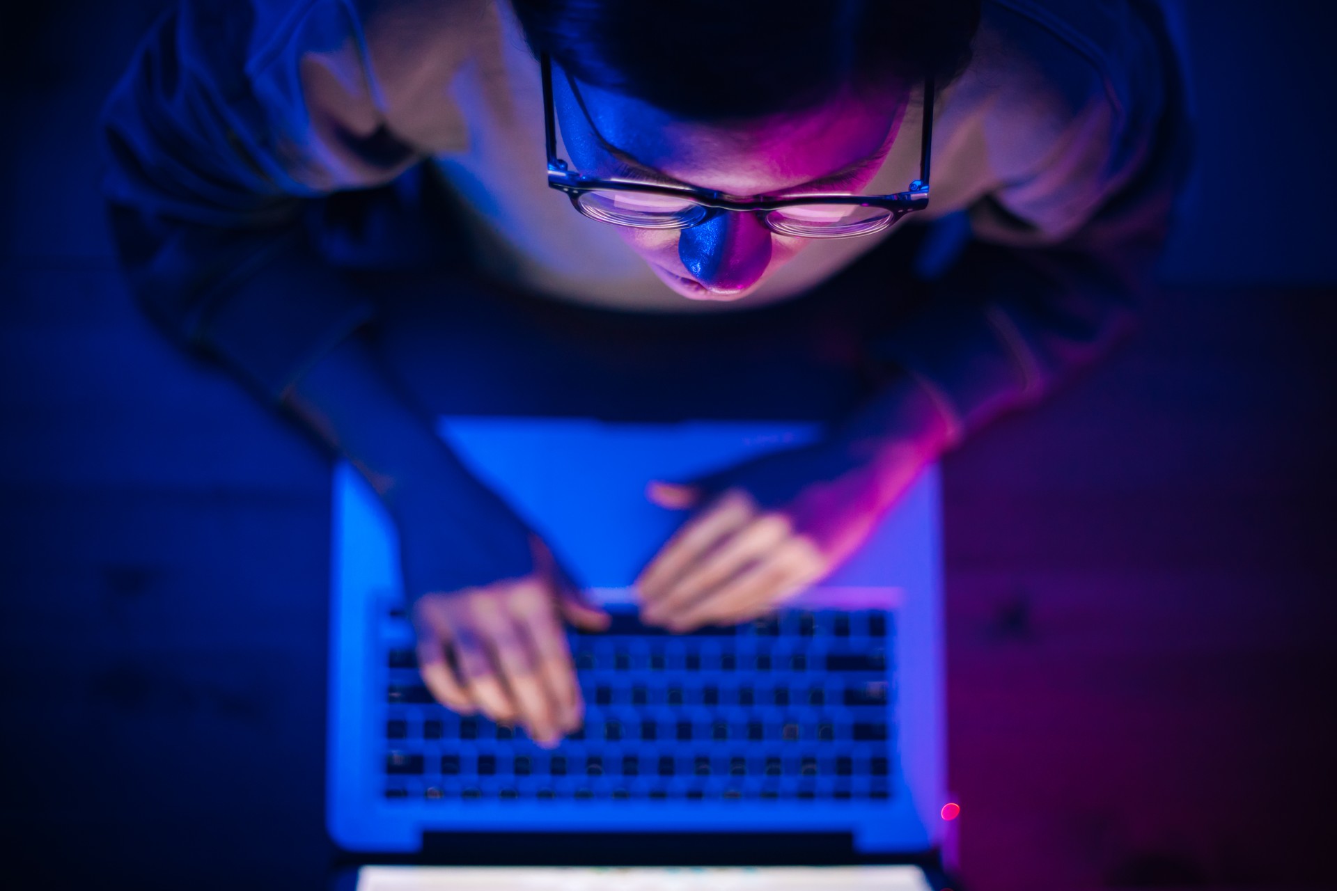 Focusing on the computer screen